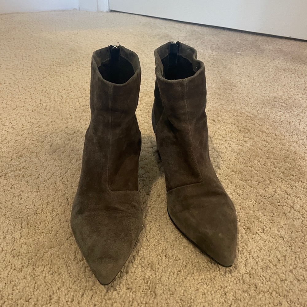 Steve Madden Grey Pointed Toe Booties - image 2